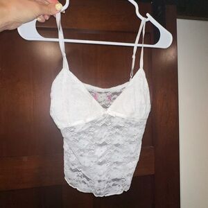 Edikted White Lace Tank Top